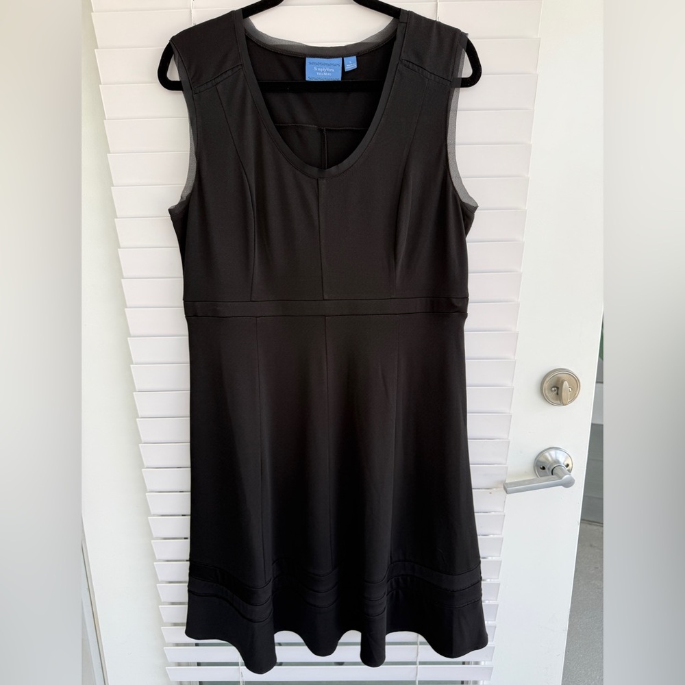 Simply Vera Vera Wang Black Sleeveless Midi Dress NWOT